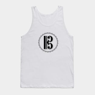 Alto or Tenor Clef Music Note Design C-Clef Tank Top